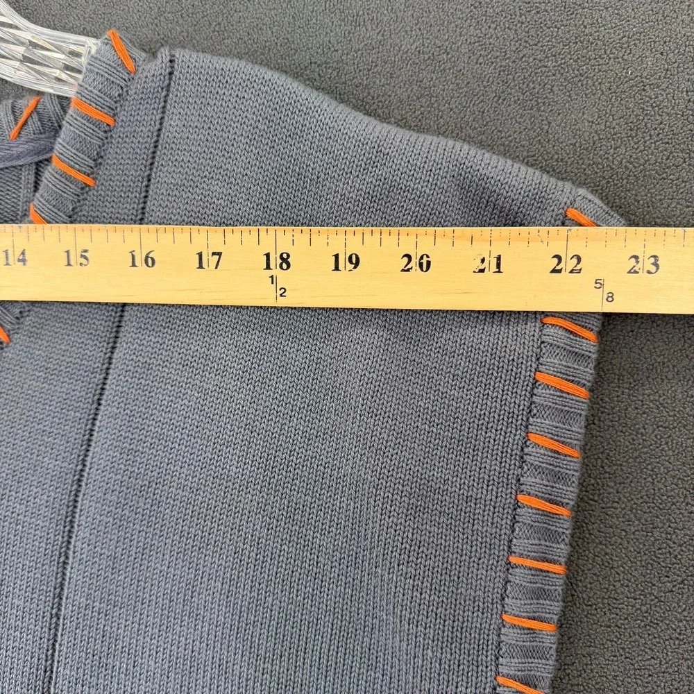 VTG Nike Air Jordan Argyle Sweater Vest 3XL Gray Orange Knit Jumpman Y2K READ